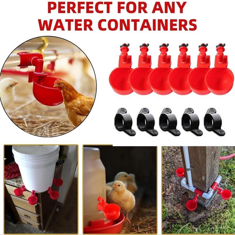 Automatic Feeder and Waterer Set for Chickens Ducks Small Animals,