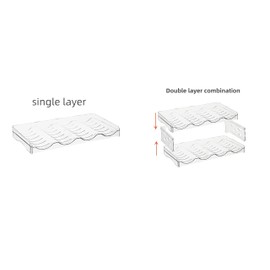 IEEK 2 Pack Stackable Wine and Water Bottle Holder Free-Standing Fridge Wine Bottle Organizers Clear Plastic Water Bottle Holder for Cabinet,Refrigerator,Pantry,Kitchen Countertops,Holds 8 Bottles