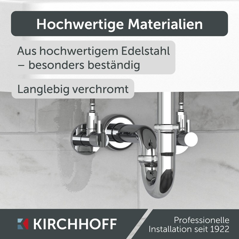 KIRCHHOFF Siphon Sink Plus, Siphon with Extra Long Drain Pipe