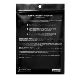 e.l.f. Complexion Perfection Brush Kit 4Piece Set, Synthetic