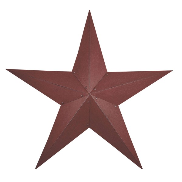 Hearthside Collection Burgundy CWI Gifts Barn Star, 48"