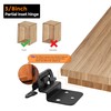 Ravinte 2 Packs 1 Pair 3/8" Inset Matte Black Cabinet