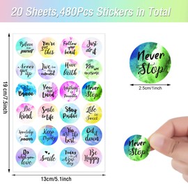 Inspiring Planner Stickers Inspirational Quote Stickers Encouraging Stickers Motivational Encouragement Stickers for Book Phone Car Bike Scrapbook (960 Pieces)