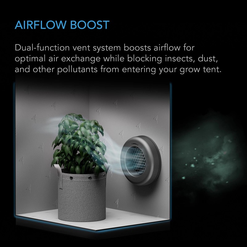 AC Infinity Grow Tent Duct Vent Attachment, 8-Inch 2 Pack,