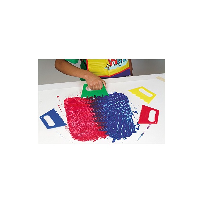 Creativity Street 5185 Plastic Paint Scrapers 5"W Green/Blue/Red/Yellow 4 Scrapers/Set