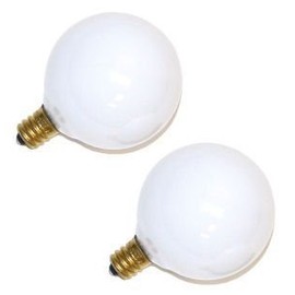 Westinghouse 25 watts G16.5 Globe Incandescent Bulb E12 (Candelabra) White 2 pk