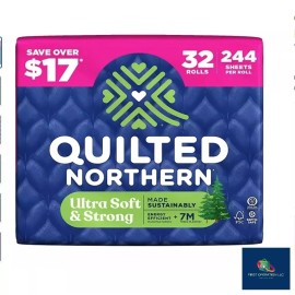 Ultra Quilted Northern Ultra Soft & Strong 2-Ply Toilet Paper (244 sheets/roll, 32 rol