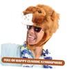 [Lurrose] Carnival Hat Plush Lion Tiger Headwear Cap Performance Hat