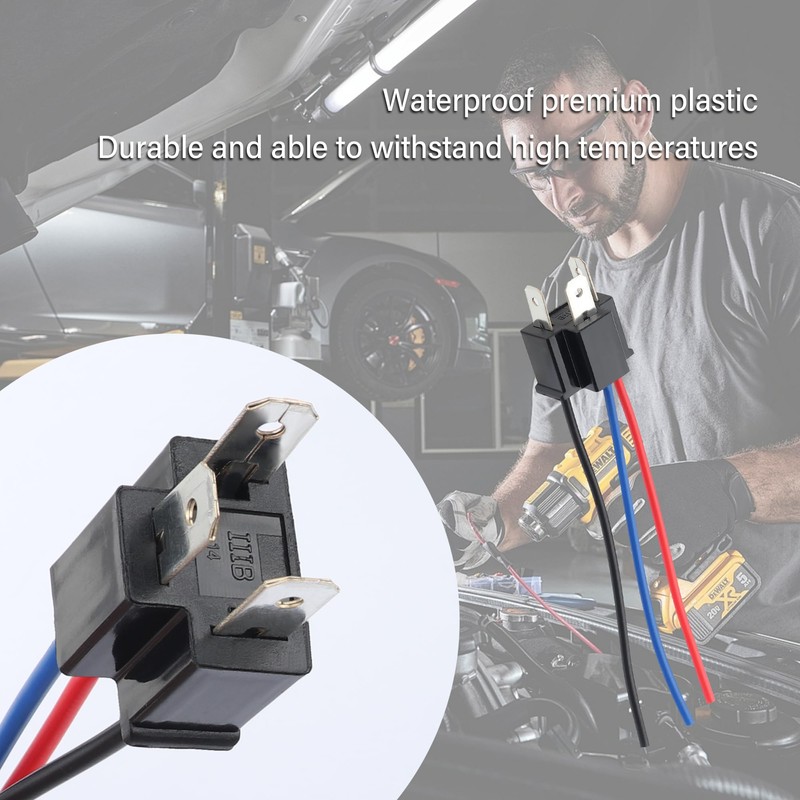 Stacool 2PCS H4 Headlight Connector with 3-Way Headlight Wiring Harness,Female