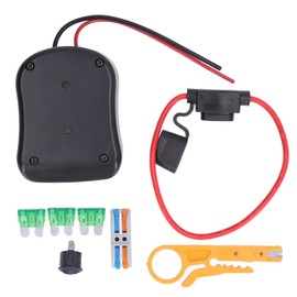 Battery Adapter Converter Kit 12AWG Wire Dock Power Connector with Switch Fuse for 18V 14.4V Li Ion Batteries