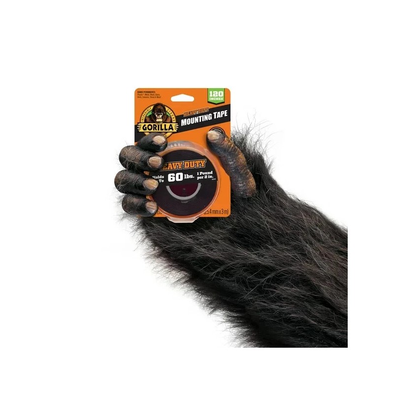 Gorilla XL Heavy Duty Double Sided Mounting Tape, 1" x