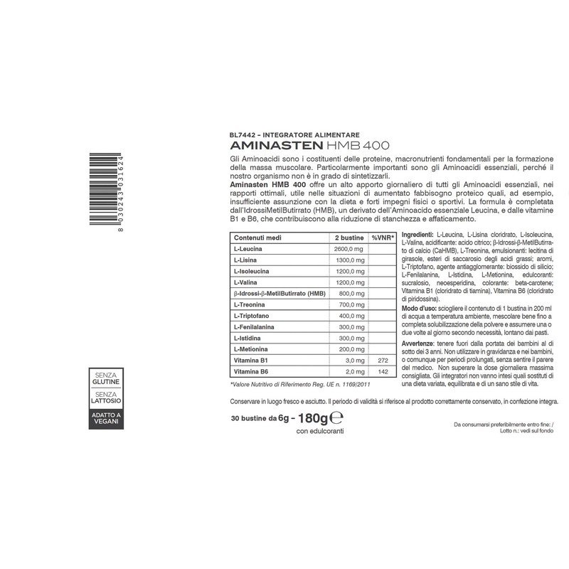 Principium aminasten hmb400 30 Umschläge à 6G