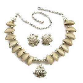 IndiaStop Natural Cowrie Sea Shell Beachy Fashion Jewelry for Women | Boho Gypsy Chic Ethnic Statement Hippie Goth Rave Festival Style