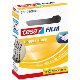 Tesa double sided tape, Perfect for Photos, Paper, 10 m x 15 mm, in high-quality metal tin