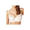 Panache Women's Envy Underwire Balcony Stretch Lace Bra |Ivory,32DD| Full