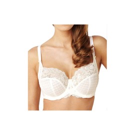 Panache Women's Envy Underwire Balcony Stretch Lace Bra |Ivory,32DD| Full Coverage Bra, Supportive Lift for Large Bust, Elegant & Comfortable Fit
