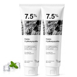 Ayzololo 7.5% Hydroxyapatite Toothpaste,Gentle and Effective Formula,Fresh Mint (Pack of 2)