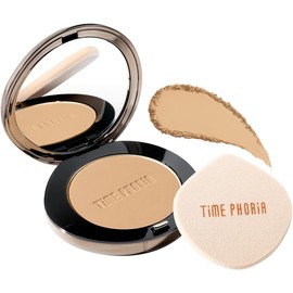 TIMEPHORIA Base de Maquillaje en Polvo Timeless Optima, Alta Cobertura y Acabado Matte Blur, 16H Control de Brillo, Polvo Compacto para Piel Grasa y con Acné, con Aplicador de Cara, 8.5g(003 Fawn)