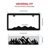 ZXFOOG Mountain License Plate Frames- Plastic Black Car Tag Holder