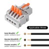 AITRIP 10Pcs Lever Wire Connectors, DIY Mini Quick Terminal Block