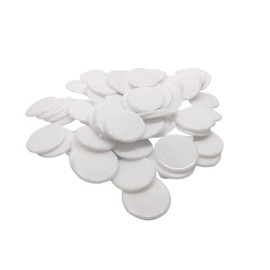 Generic Plastic Counters, 15mm, White, Pack of 100
