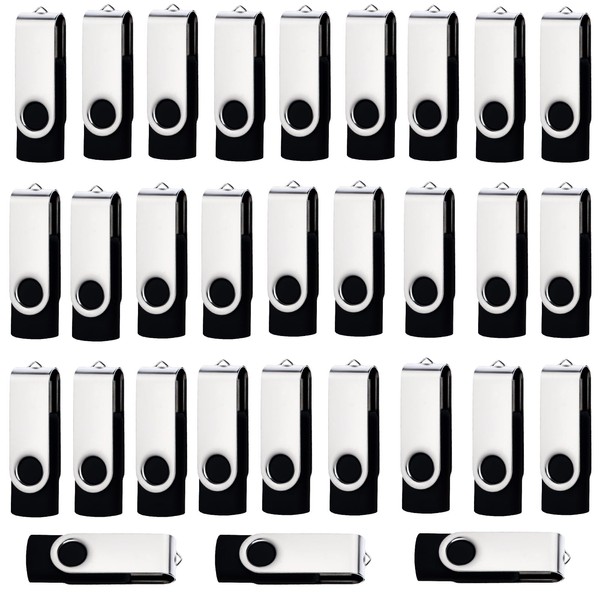 lcwamy USB 8GB USB Stick 20 Pack Bulk Swivel USB