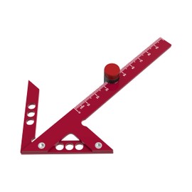HofWerker Centre Angle / Centre Finder for Wood, Centre Finder for Woodturning Work, Combination Angle for Squared Timber Including Fixing Screw for Workplace Mounting or Measurement Adjustment