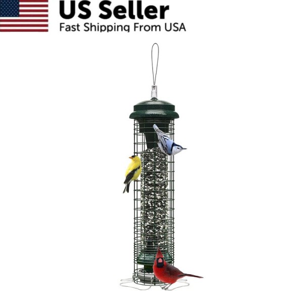 Squirrel-Proof Bird Feeder 2.6-Pound Seed Capacity 4 Seed Ports Hanging