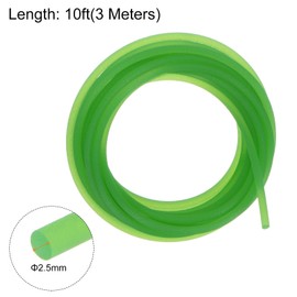 HARFINGTON Polyurethane Round Belts 2.5mm Dia 10ft(3 Meters) Length Rough Surface PU Urethane Belt for Drive Transmission, Green