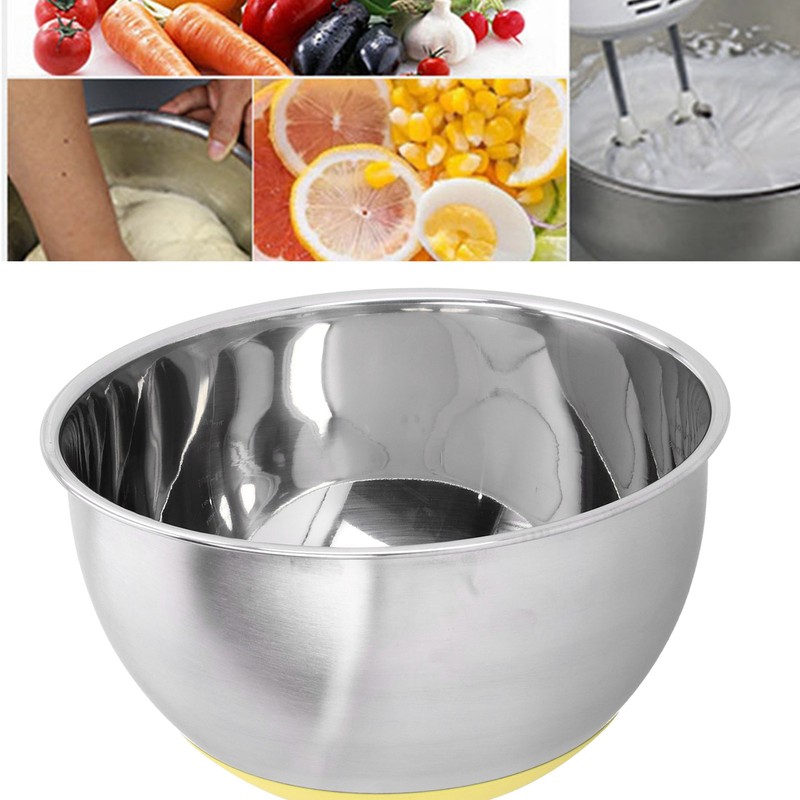 Egg Beating Bowl Baking Basin Stainless Steel Mixing Bowl with