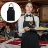 Trinkrittey Black Waterproof Apron Rubber Vinyl Apron with One Big