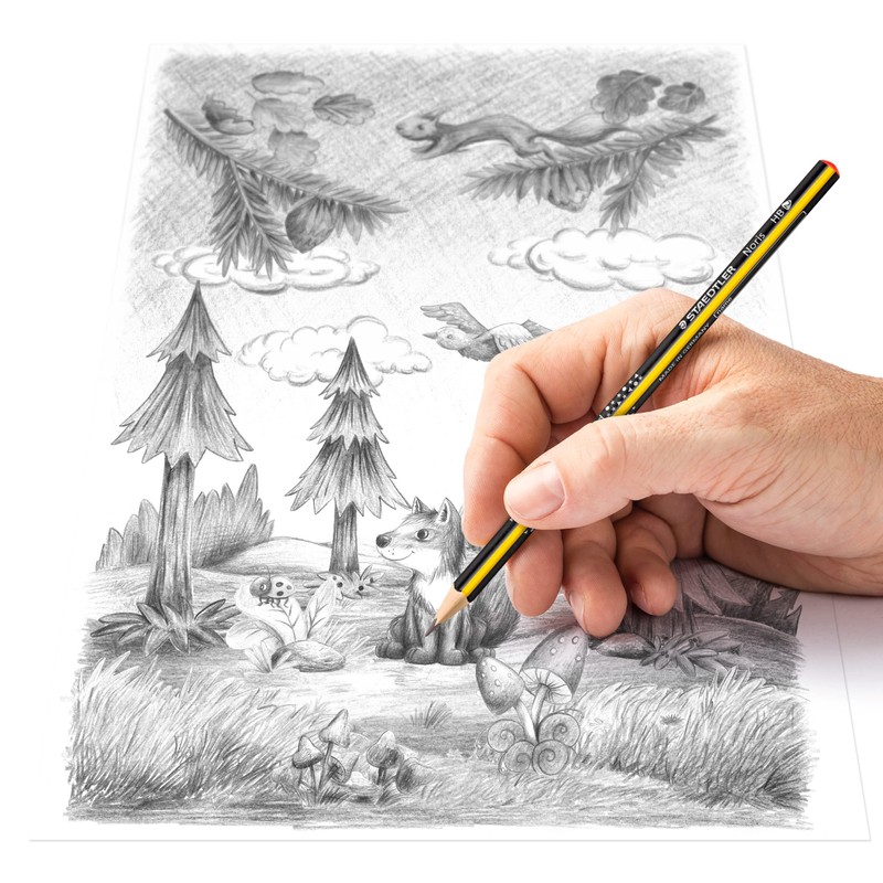 STAEDTLER Noris 183-HBKP72ST Pencil (High Break Resistance, Ergonomic Triangular Shape,