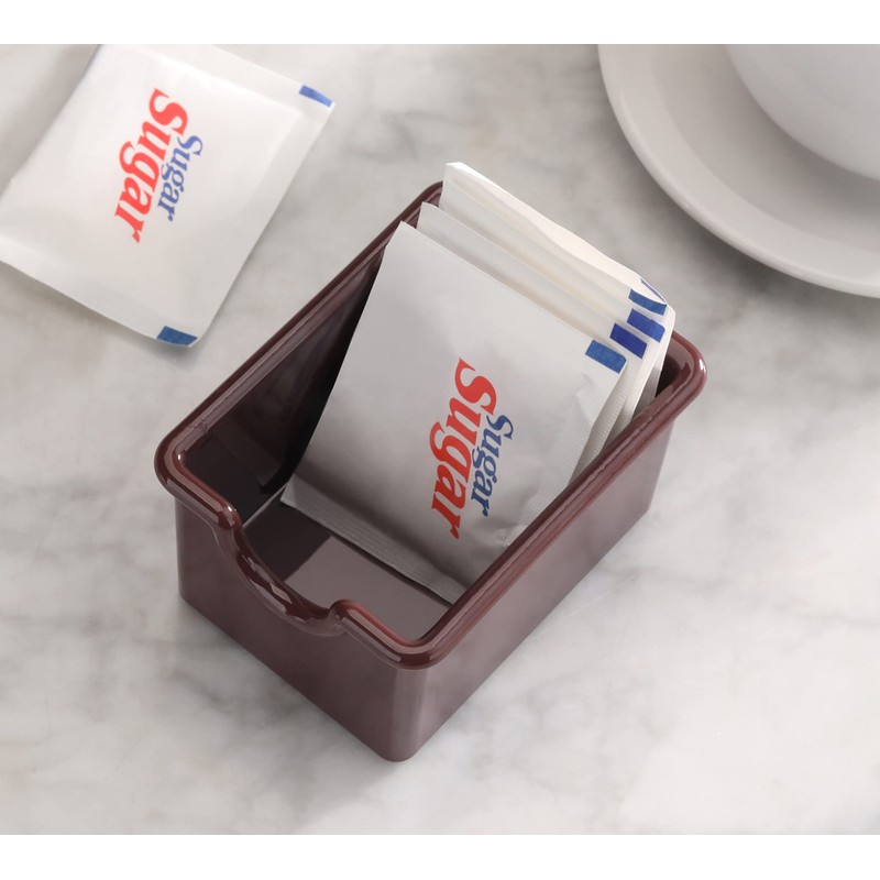 New Star Foodservice 28454 Plastic Sugar Packet Holder, Brown, Set
