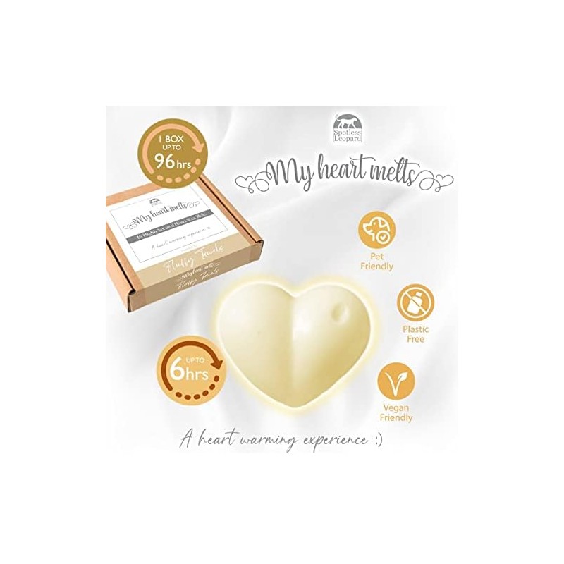 Fluffy Towels Wax Melts: 16 pcs Heart Shaped Melts Scented