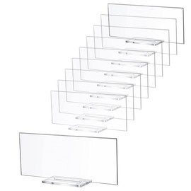 Ciieeo 10pcs Clear Acrylic Blank Place Cards DIY Name Signs for Weddings Birthdays Anniversaries Modern Design Safe Edges Versatile Use
