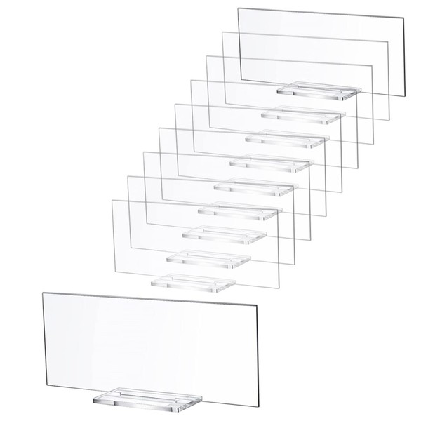 Ciieeo 10pcs Clear Acrylic Blank Place Cards DIY Name Signs