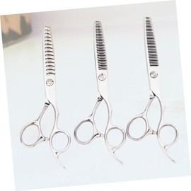 Healvian 3pcs Stainless Steel Hair Scissors Professional Hairdressing Tools for Barbers and Home Use Ergonomic Design for Comfortable Cutting Includes Fishbone and Seamless Shears