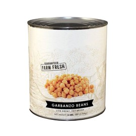 Commodity Canned Fancy Garbanzo Beans Chickpeas, 110 oz., 6 per case