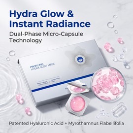 Hydra Glow Mask 5g*15pcs, infused with PDRN, Collagen & Niacinamide, Full‑Molecular HA. Soothes & repairs skin barrier, hydrates, firms and boosts glow, great for home & travel skincare regimens