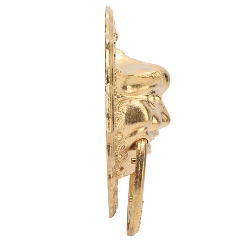 Door Knocker Chinese Animal Head Style Modelled Antique Brass Easy