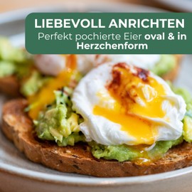 STERNEKOCH® Egg Poacher - Thermomix Accessories for TM5, TM6 and TM31 - Also Suitable for Monsieur Cuisine Connect & Smart - Thermomix Egg Cooker - Up to 4 Poached Eggs, Muffins and More