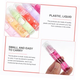 FRCOLOR 6Pcs Fruit Moisturizing Lip Gloss for Daily Care Non Sticky Compact Lip Protectors All Ages Avocado Strawberry Cherry