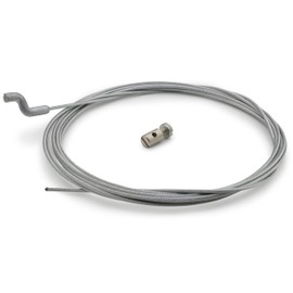 Easyboost Flexible Throttle Cable Ø1.5mm with Z-End and Cable Clamp Length 2.5m Accelerator Carburettor Handle Repair for Lawnmowers Brushcutters Rotary Tillers Garden