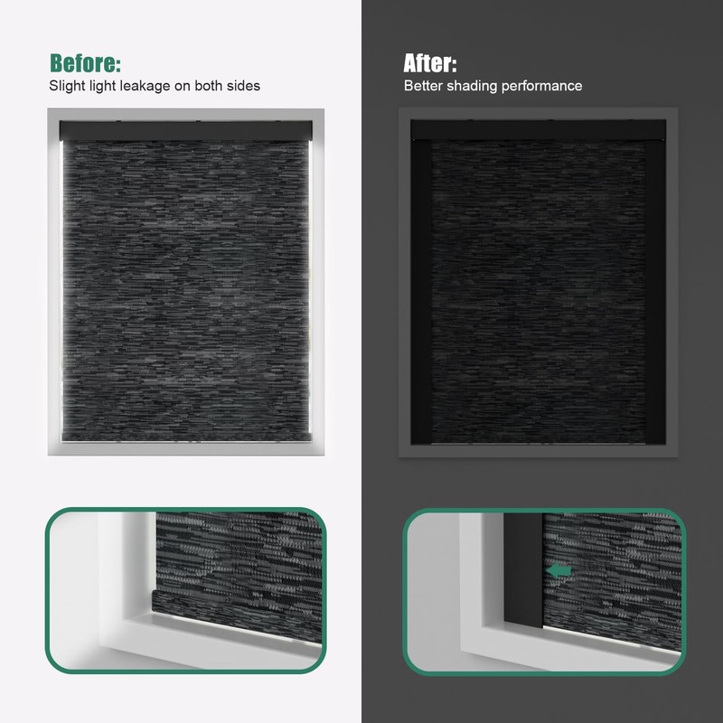 Bliwans Light Blocking Strips for Window Shades and Blinds, 100%