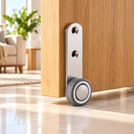 Sliding Door Roller Wheels for Smooth Movement – 4-Piece Metal Caster Set with 8 Screws for Sliding Door Hardware