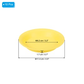 PATIKIL 4 Inch Plant Saucer Tray, 10 Pack Plastic Drip Tray Round Collects Excess Water Flower Pot Drainage Trays for Heavy Indoor Outdoor Pans, Yellow
