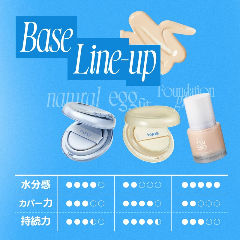 fwee Fee Cushion Egg Fitted Cover/Cushion Foundation Foundation (1.5 Peach,