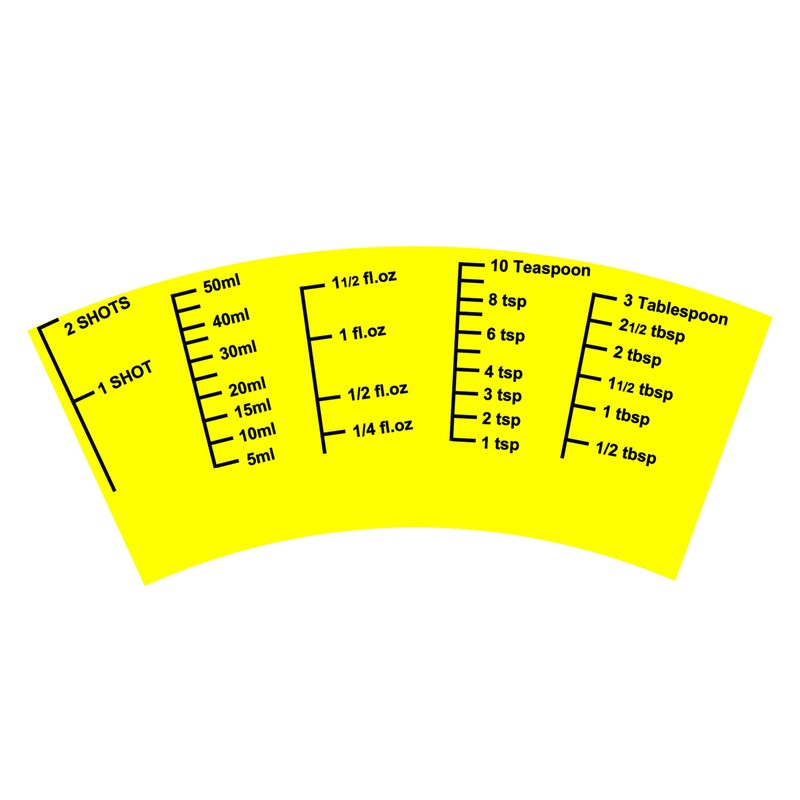 Ackers Mini Measure Heavy Glass, 32-Incremental Measurements Multi-Purpose Liquid and