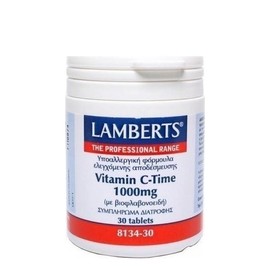 Lamberts Vitamin C 1000mg Time Release Βιταμίνη C Βραδείας Απελευθέρωσης, 30 Tablets