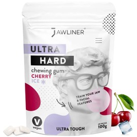 Jawliner® Pioneers the Toughest Handmade Extreme Ultra15x Harder Jawline Gum with 12 Weeks Coaching - Sugar-Free Mastic Gum with No Artificial Flavors - Hard Chewing Jaw gum for Jaw Shaping & Mewing (2 Months Pack)